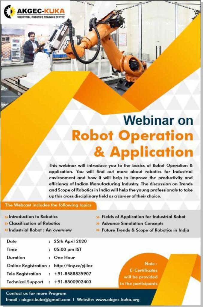 Webinar on Robot Operation & Application